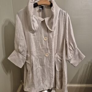 Damee Inc. Chic  Button-Up Coat